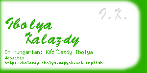 ibolya kalazdy business card